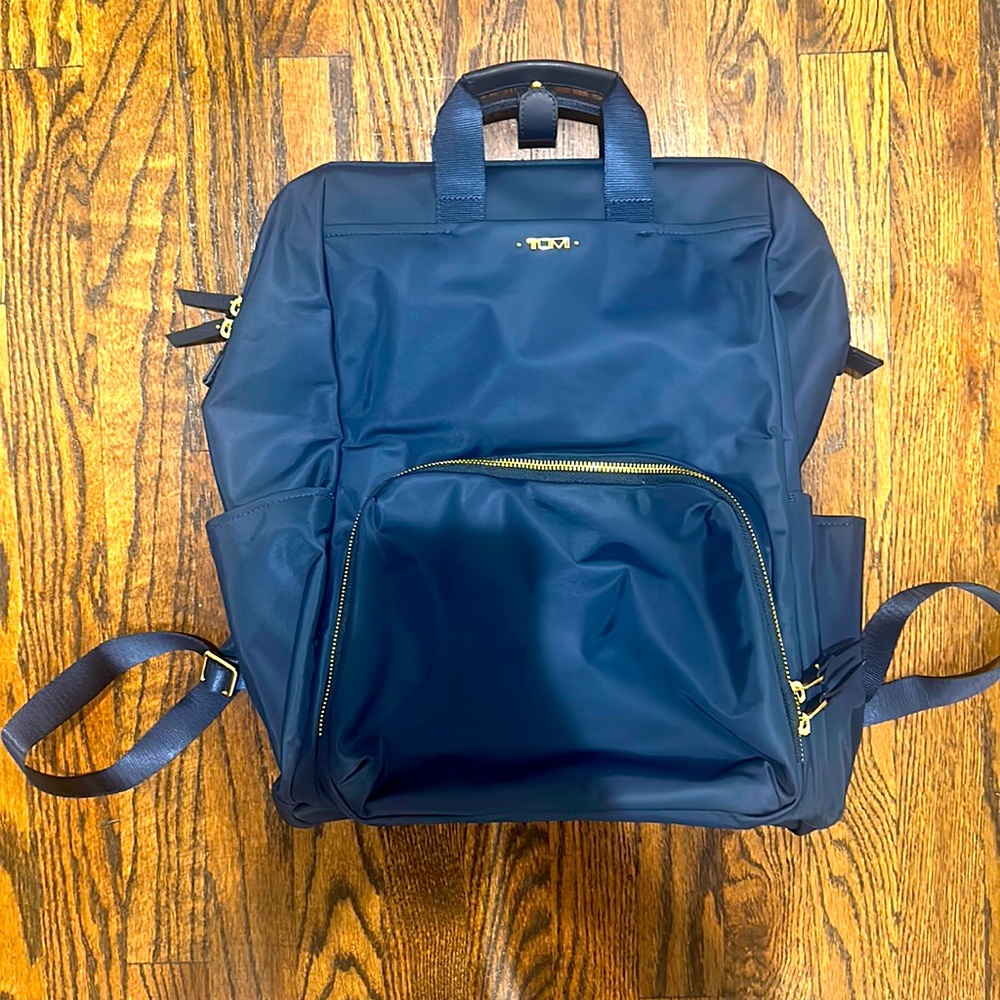 TUMI Navy Blue Computer Backpack Brand New